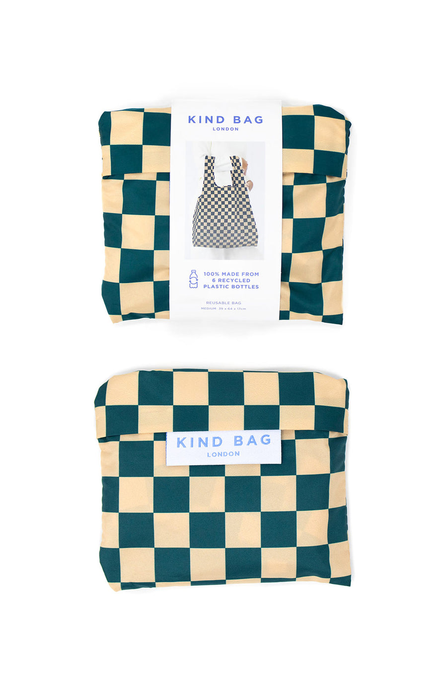 Checkerboard Teal & Beige | Medium