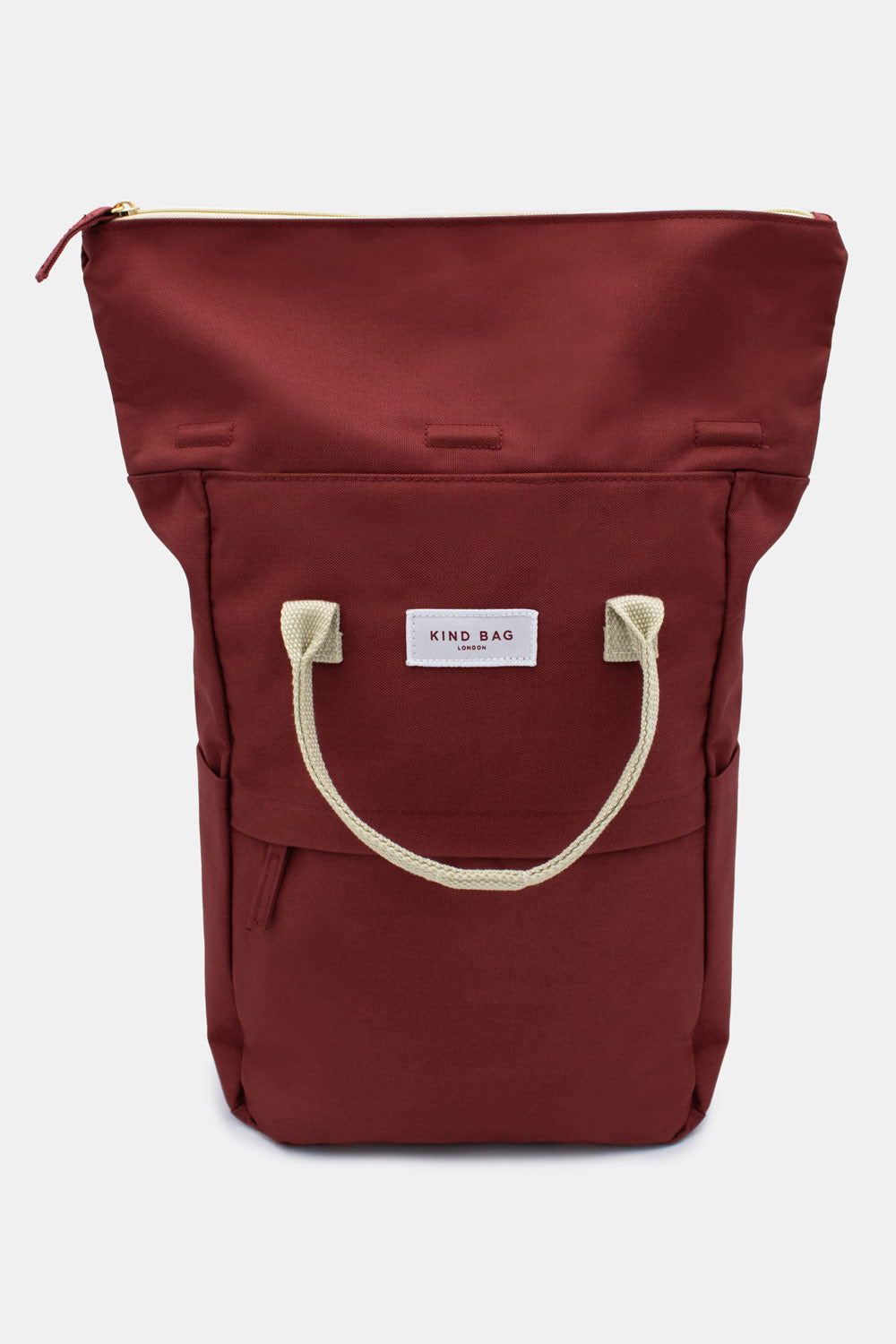 100% Recycled Sustainable Backpacks Burgundy Kind Bag London