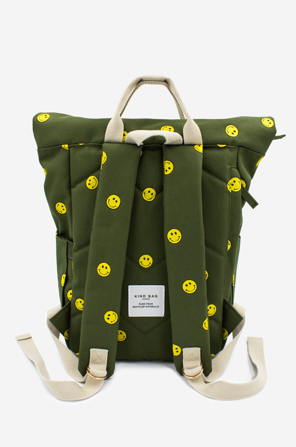 Smiles Khaki | Embroidered Hackney Backpack | Medium