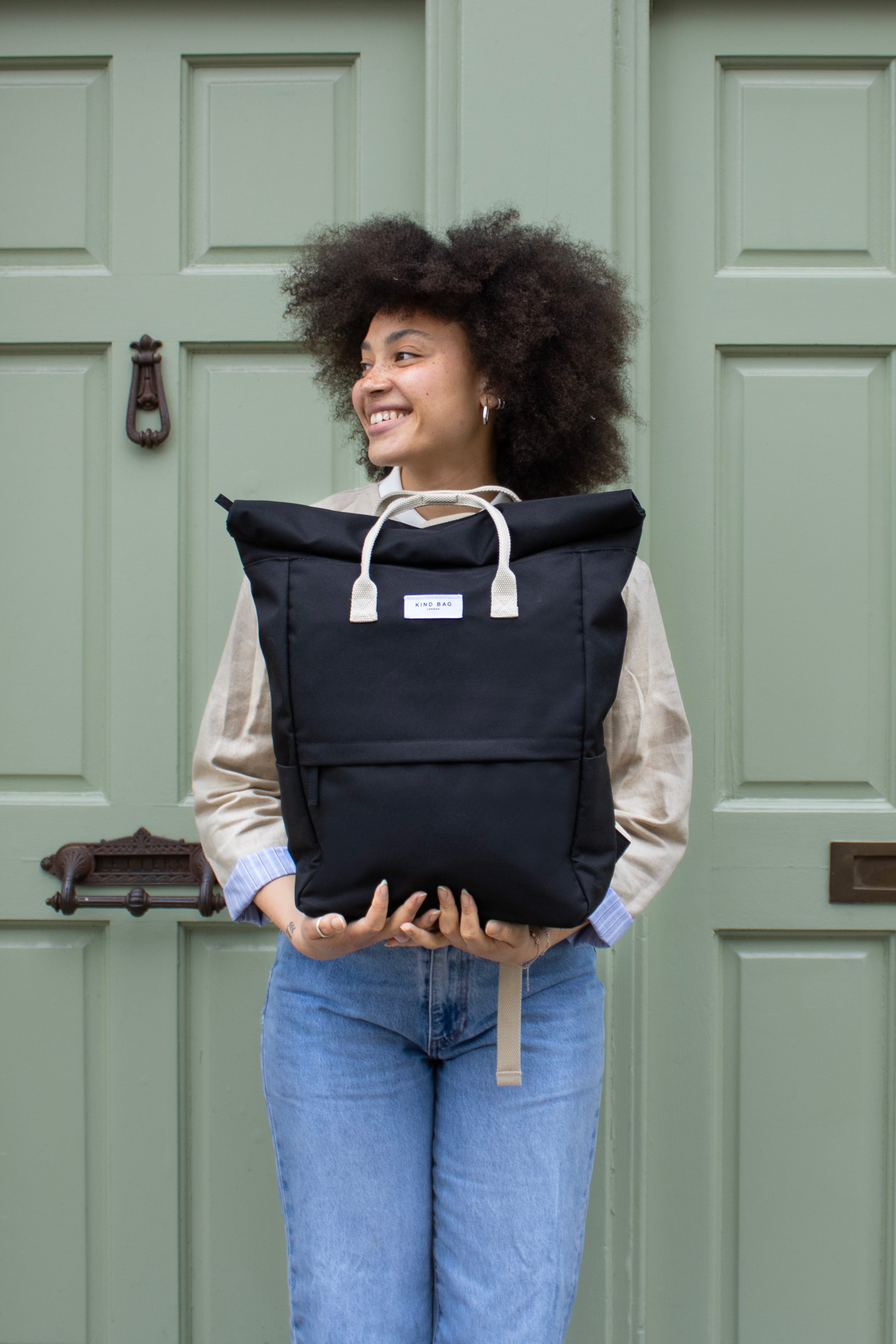 Pebble Black | Hackney Backpack | Large