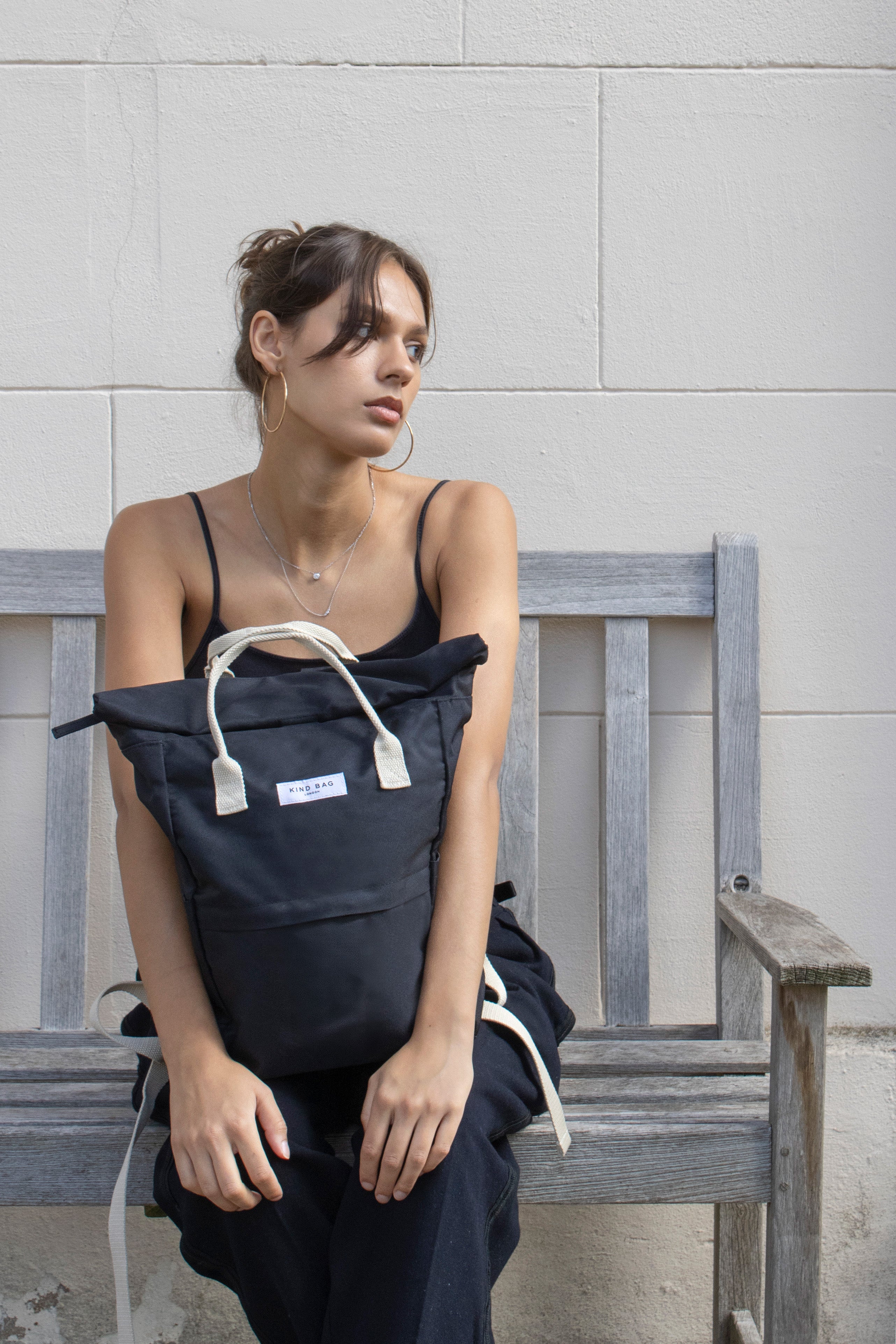 Pebble Black | Hackney Backpack | Medium