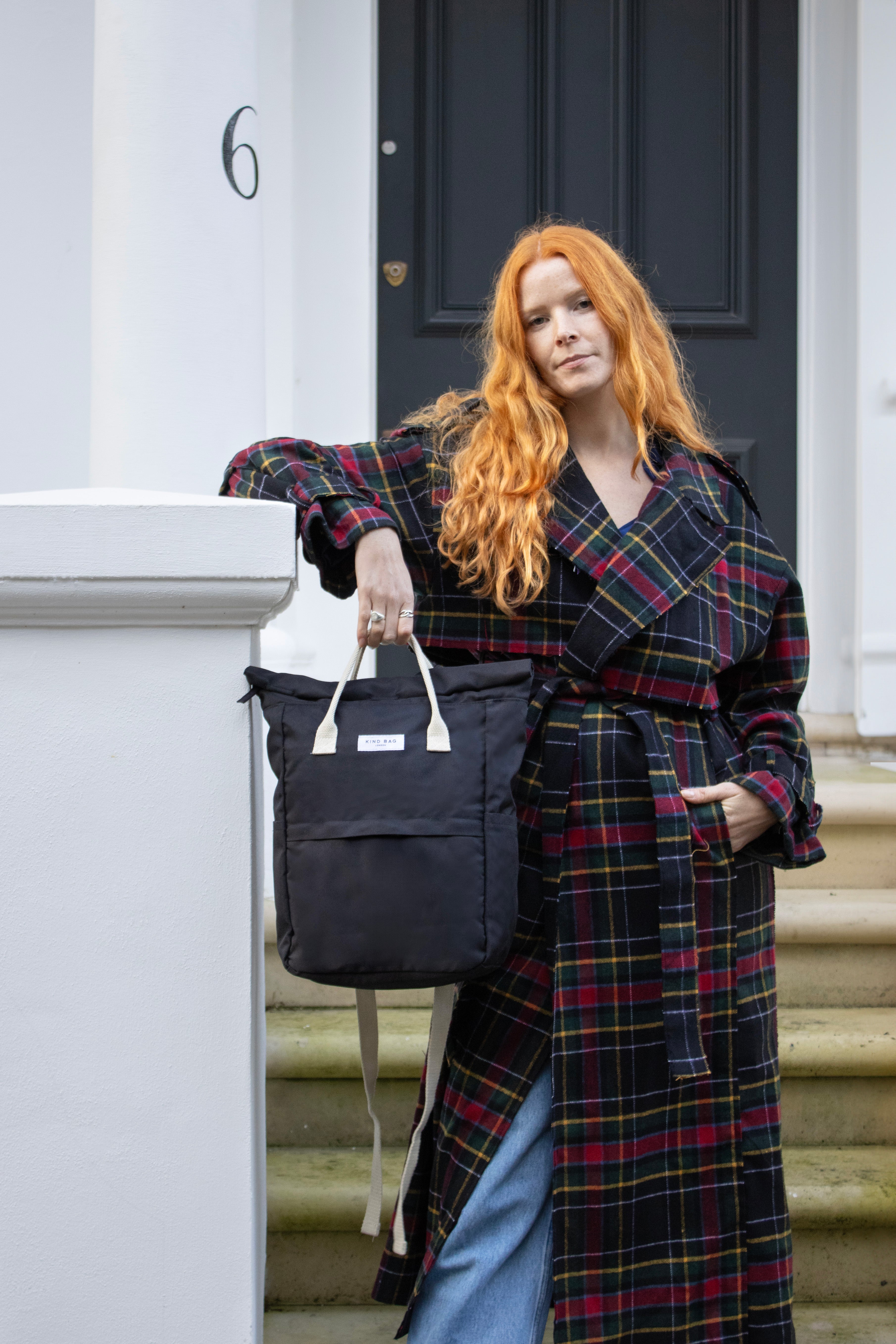 Pebble Black | Hackney Backpack | Medium