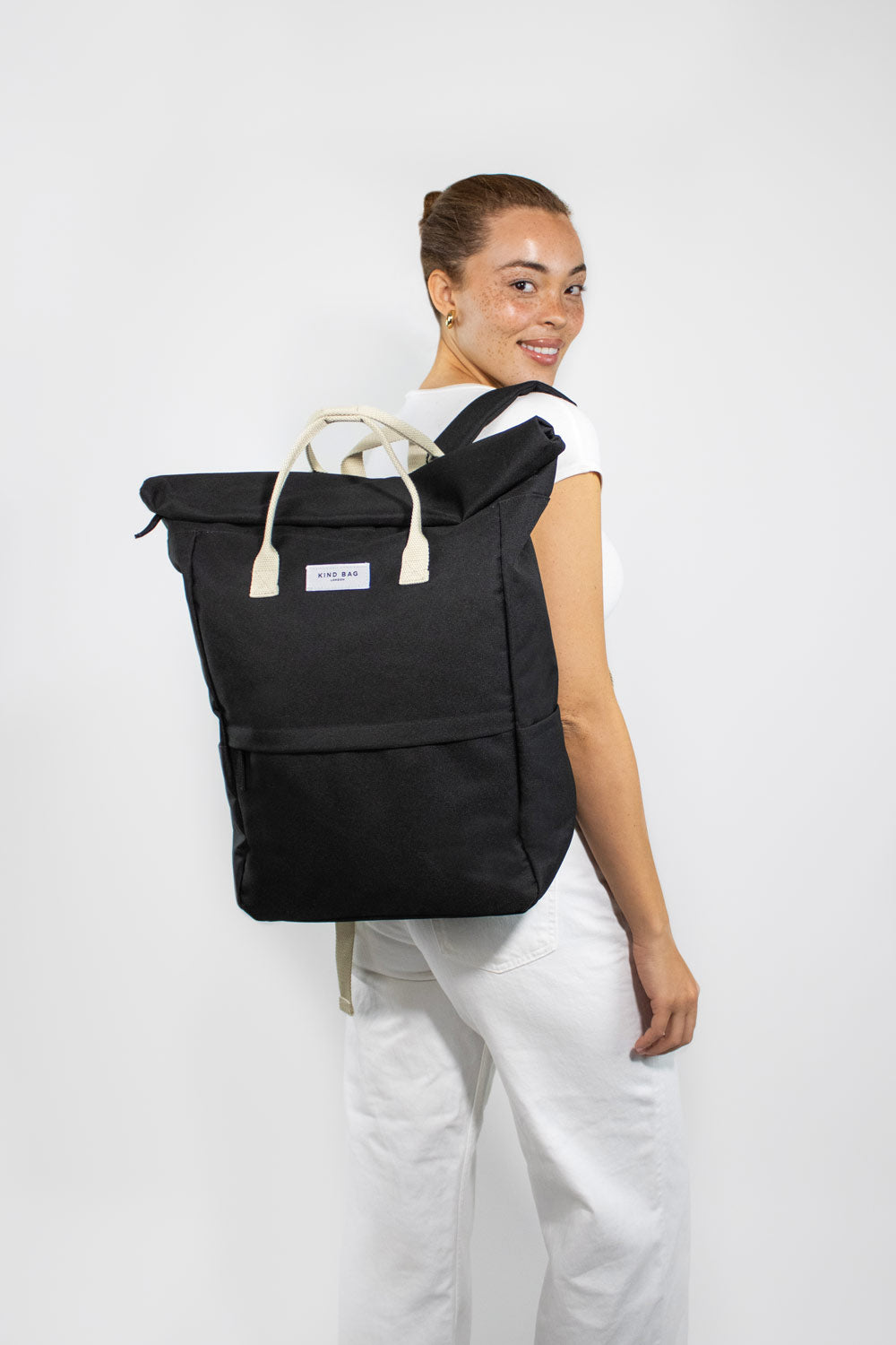 Pebble Black | Hackney Backpack | Large