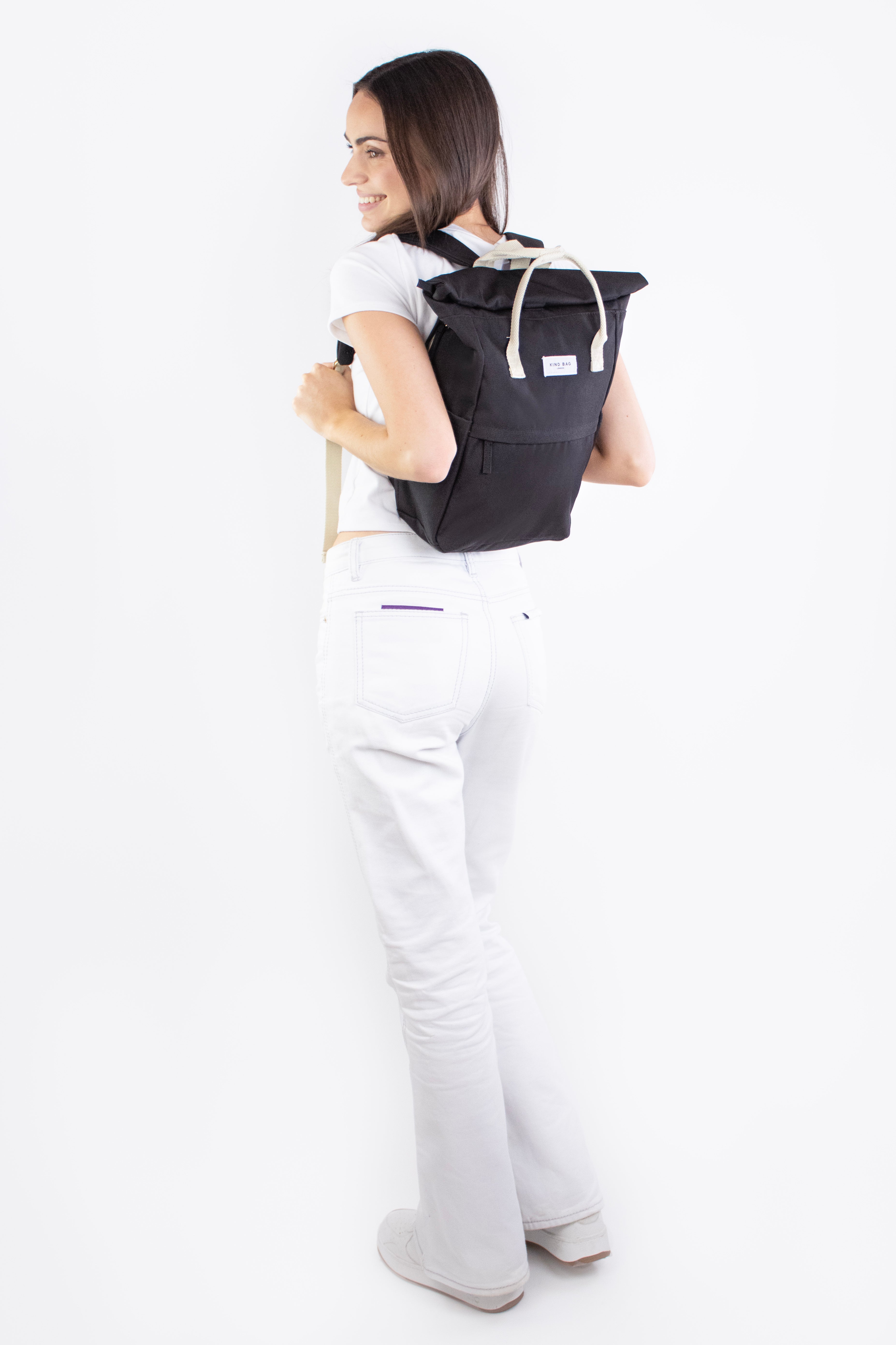 Pebble Black | Hackney Backpack | Medium