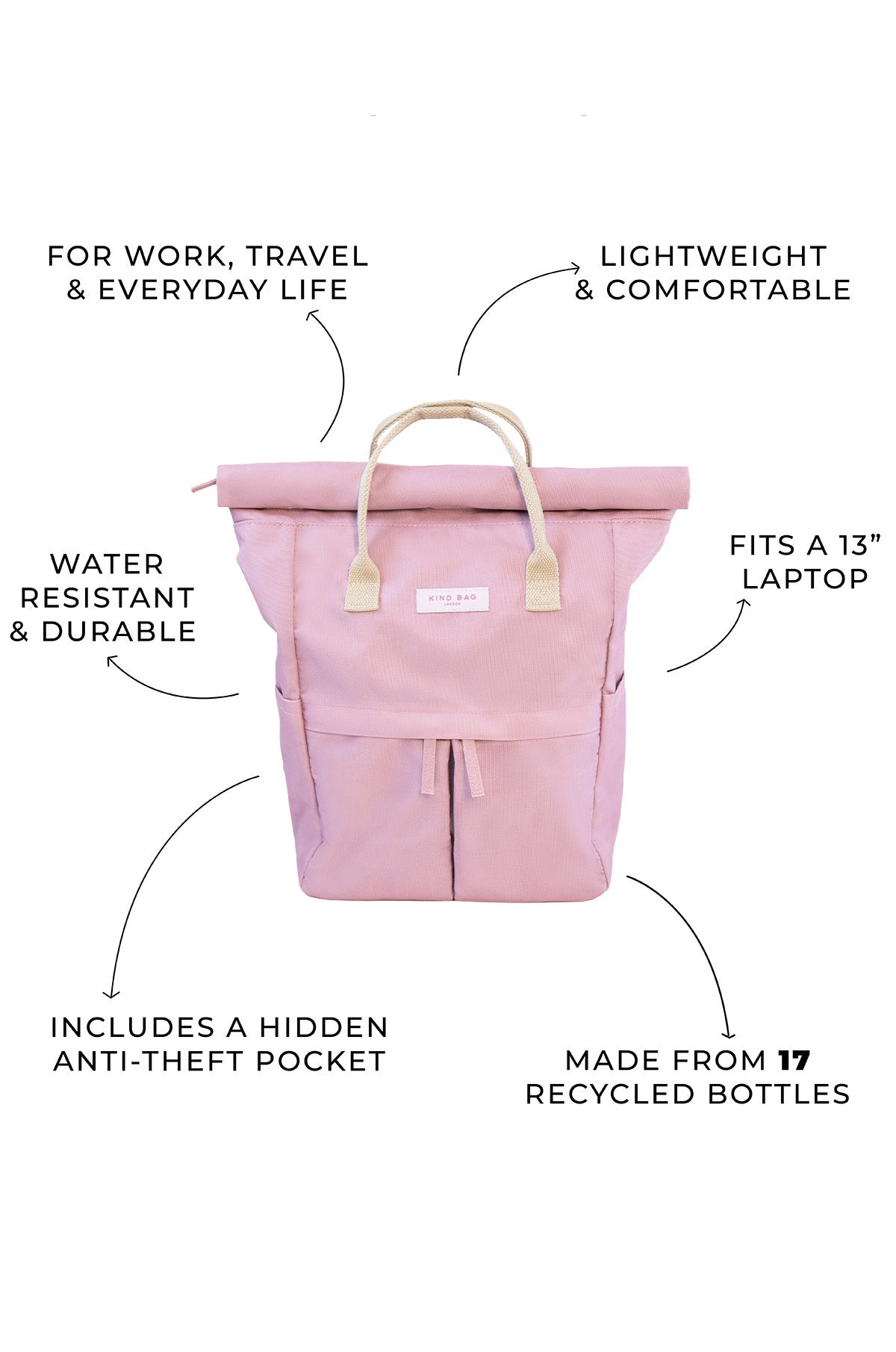 Hackney 2.0 Backpack | Dusk Pink | Medium