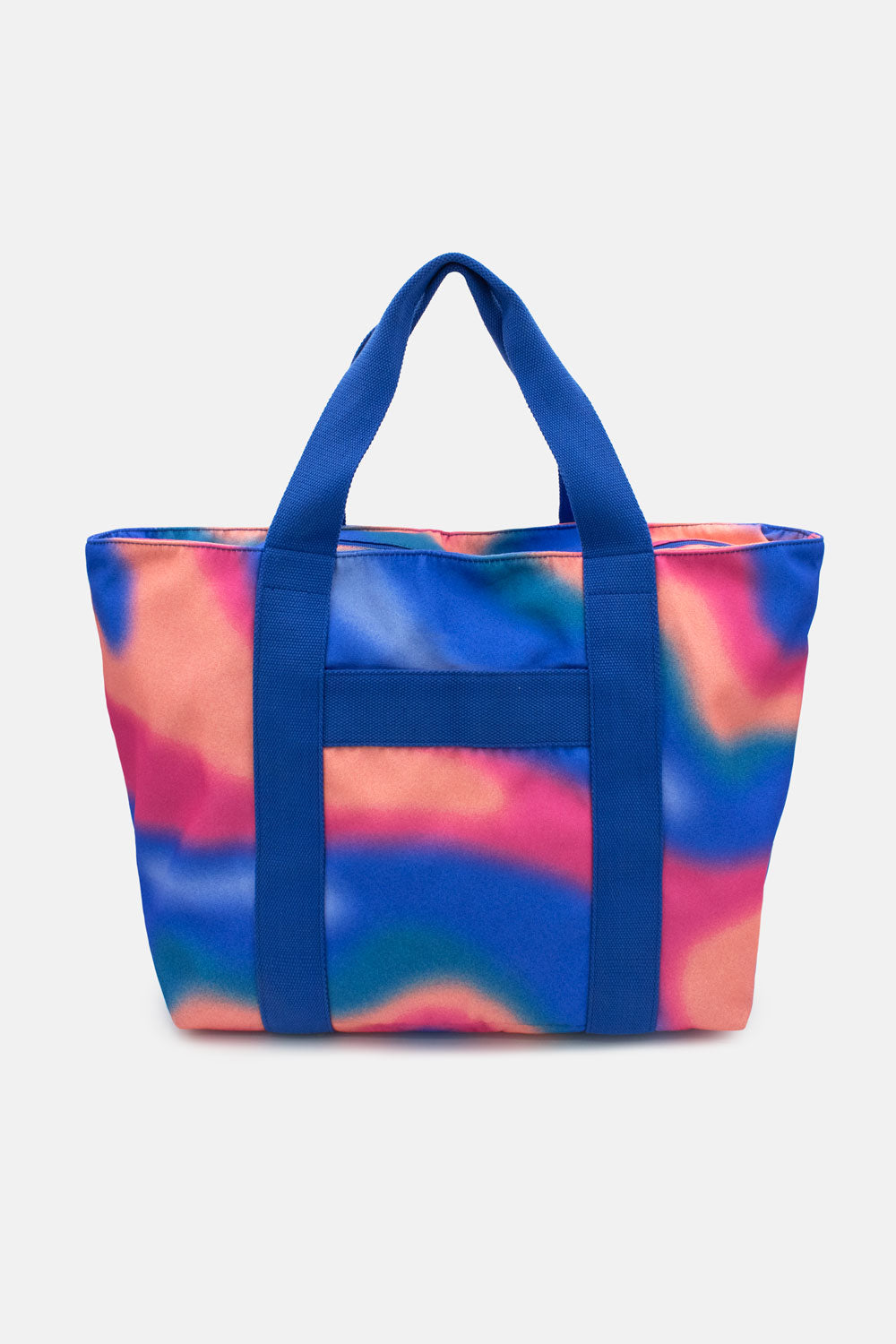 Aurora Blue and Pink | Printed Carryall Tote Bag