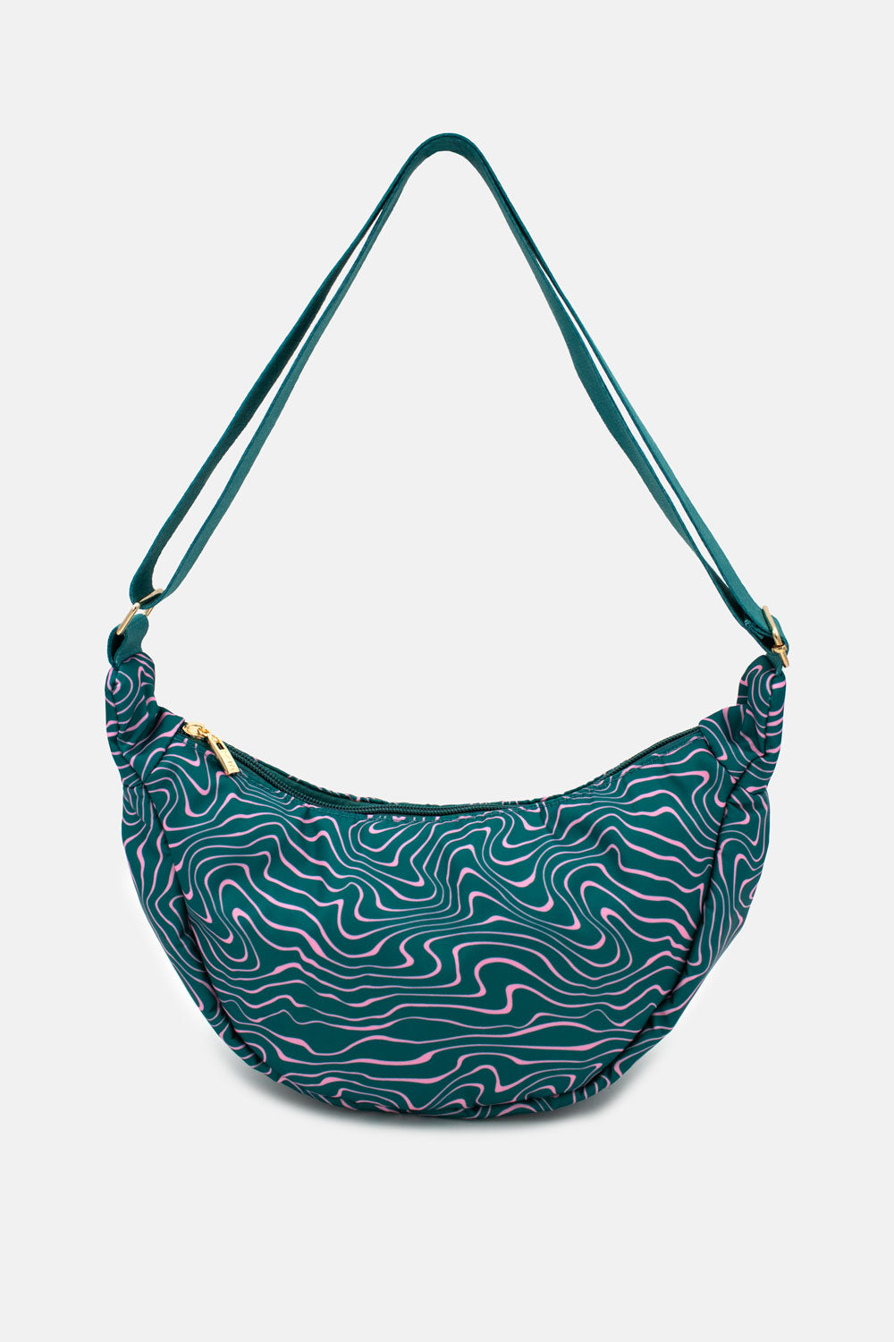 Contours Green | Printed Crossbody Bag