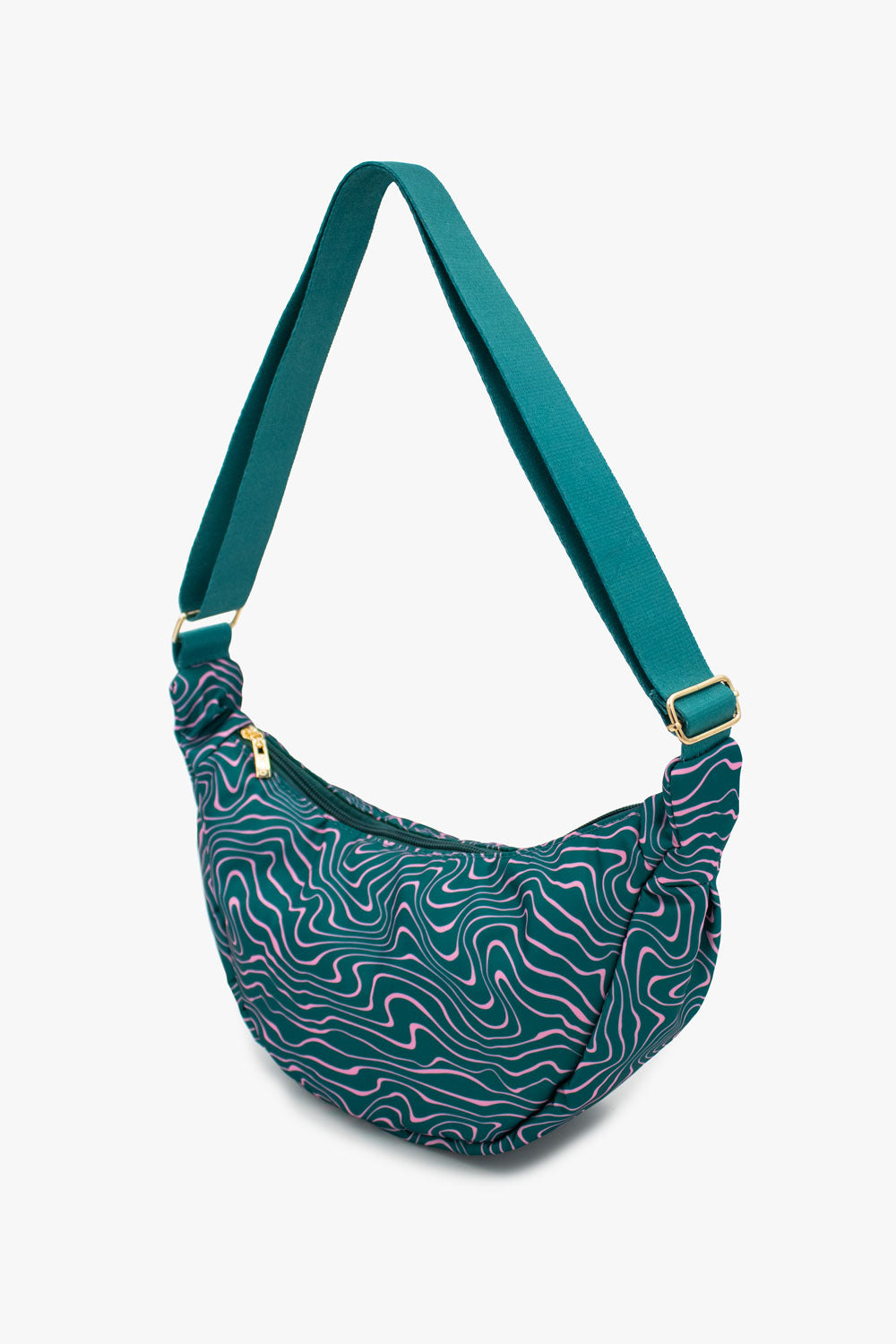 Contours Green | Printed Crossbody Bag