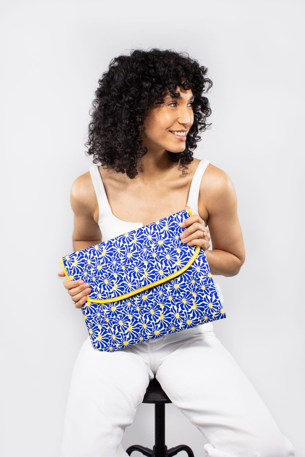 Abstract Flowers Blue | 16 Inch Laptop Sleeve