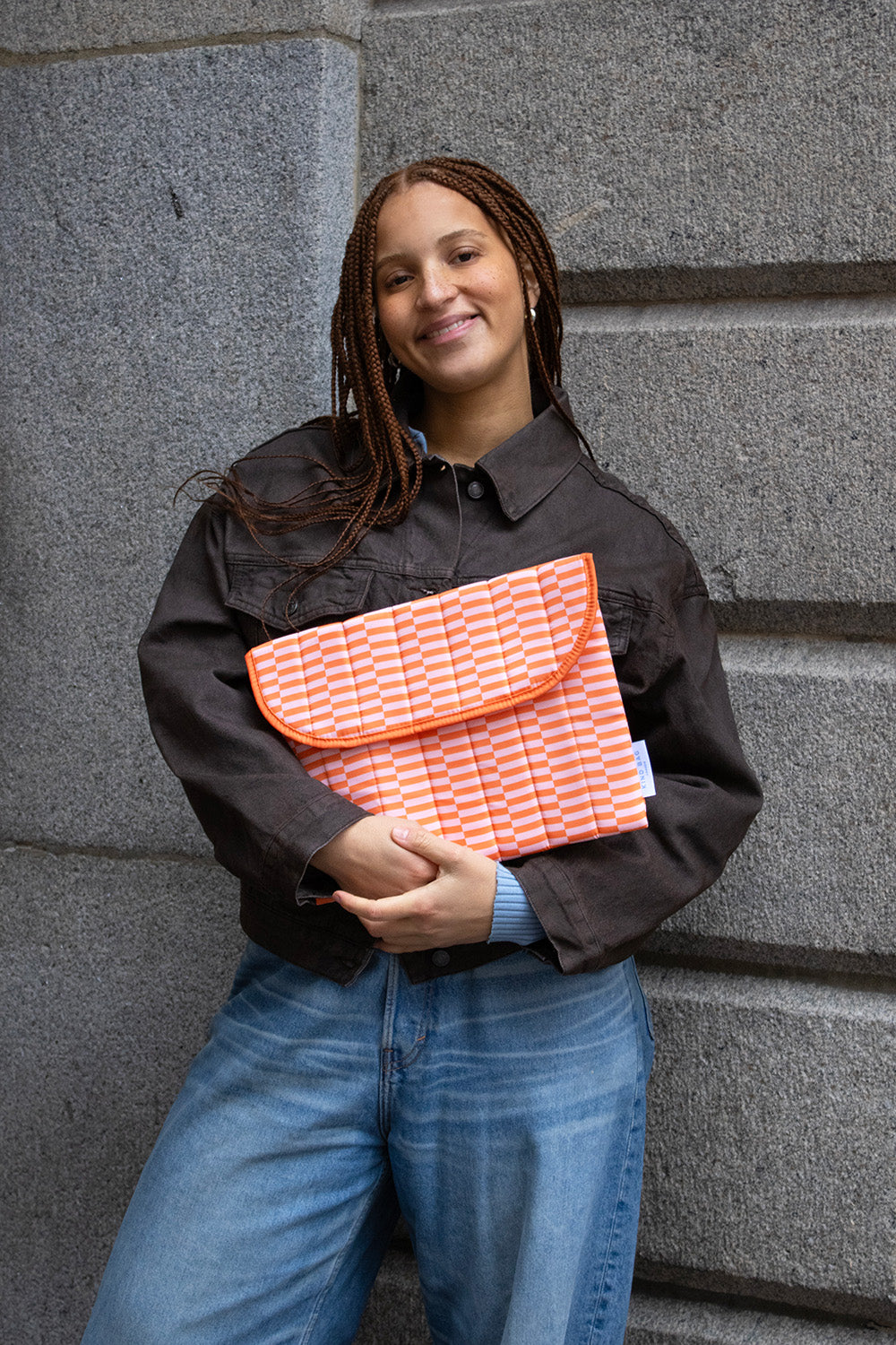 Blocks Pink and Orange | 13 Inch Laptop Sleeve