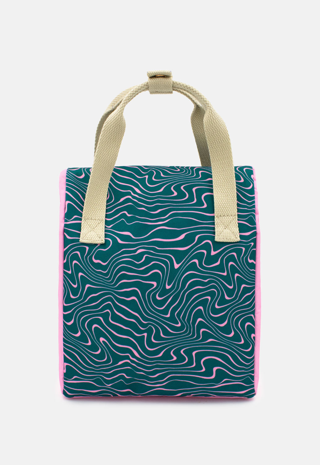 Lunch Bag | Contours Green and Pink