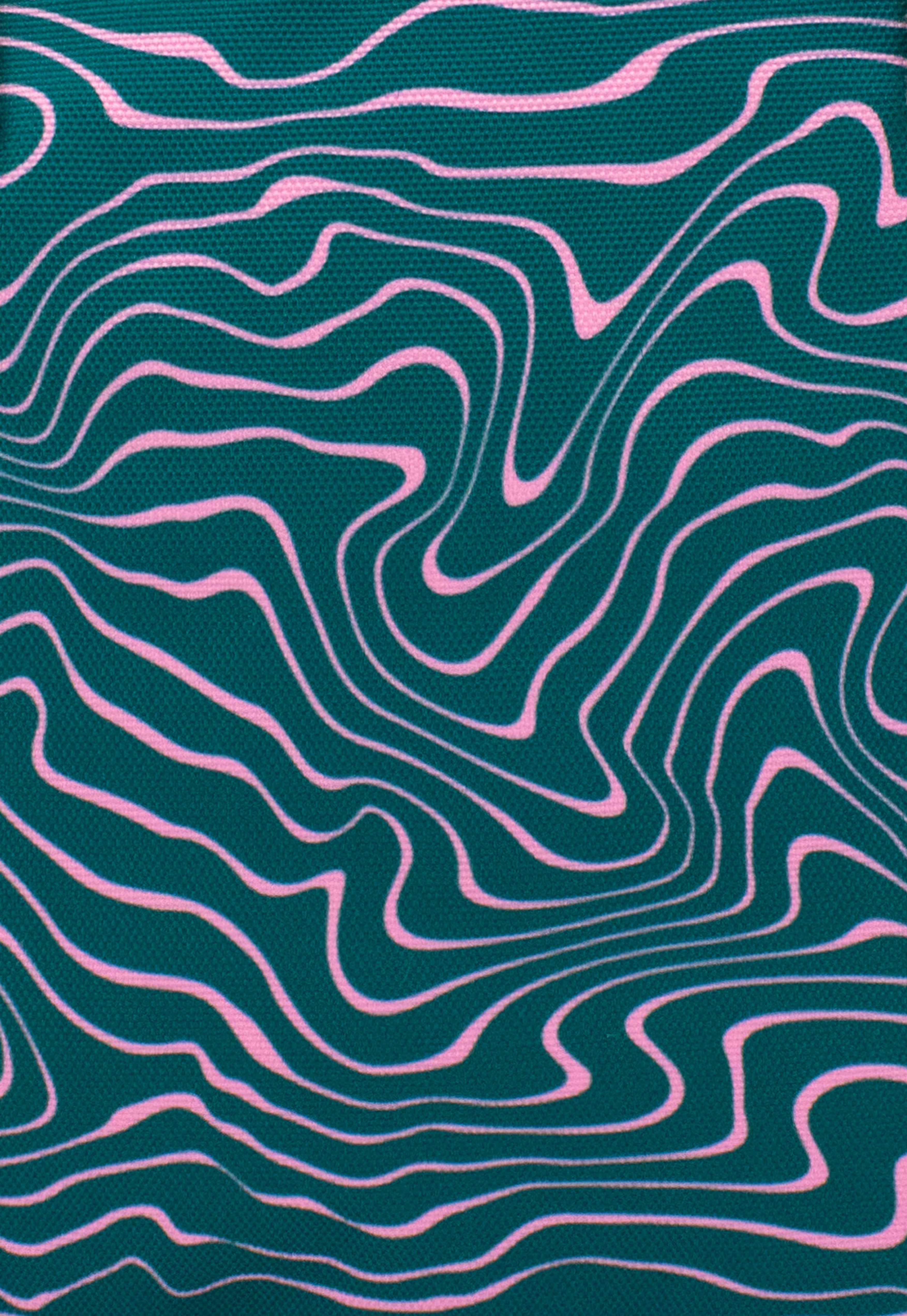 Lunch Bag | Contours Green and Pink