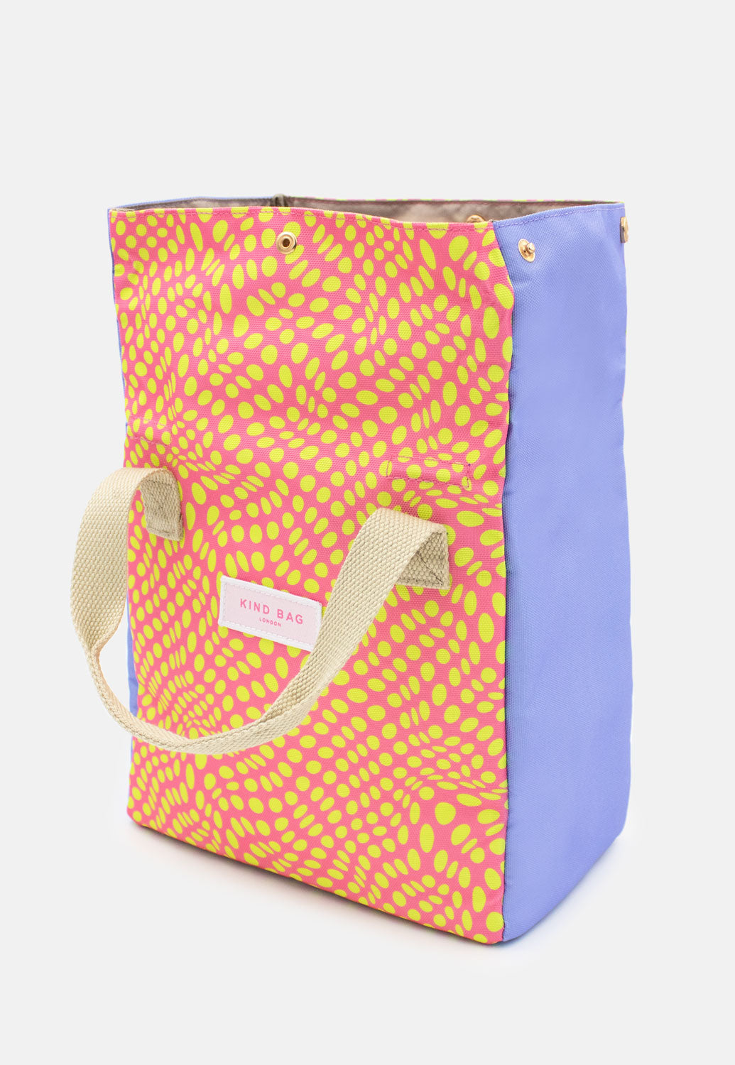 Lunch Bag | Twisted Polka Pink and Yellow