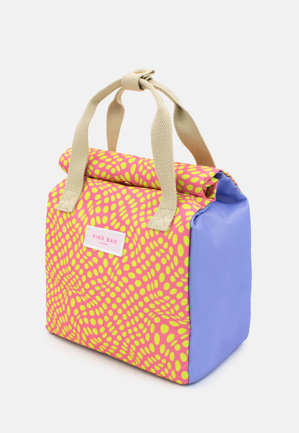 Lunch Bag | Twisted Polka Pink and Yellow