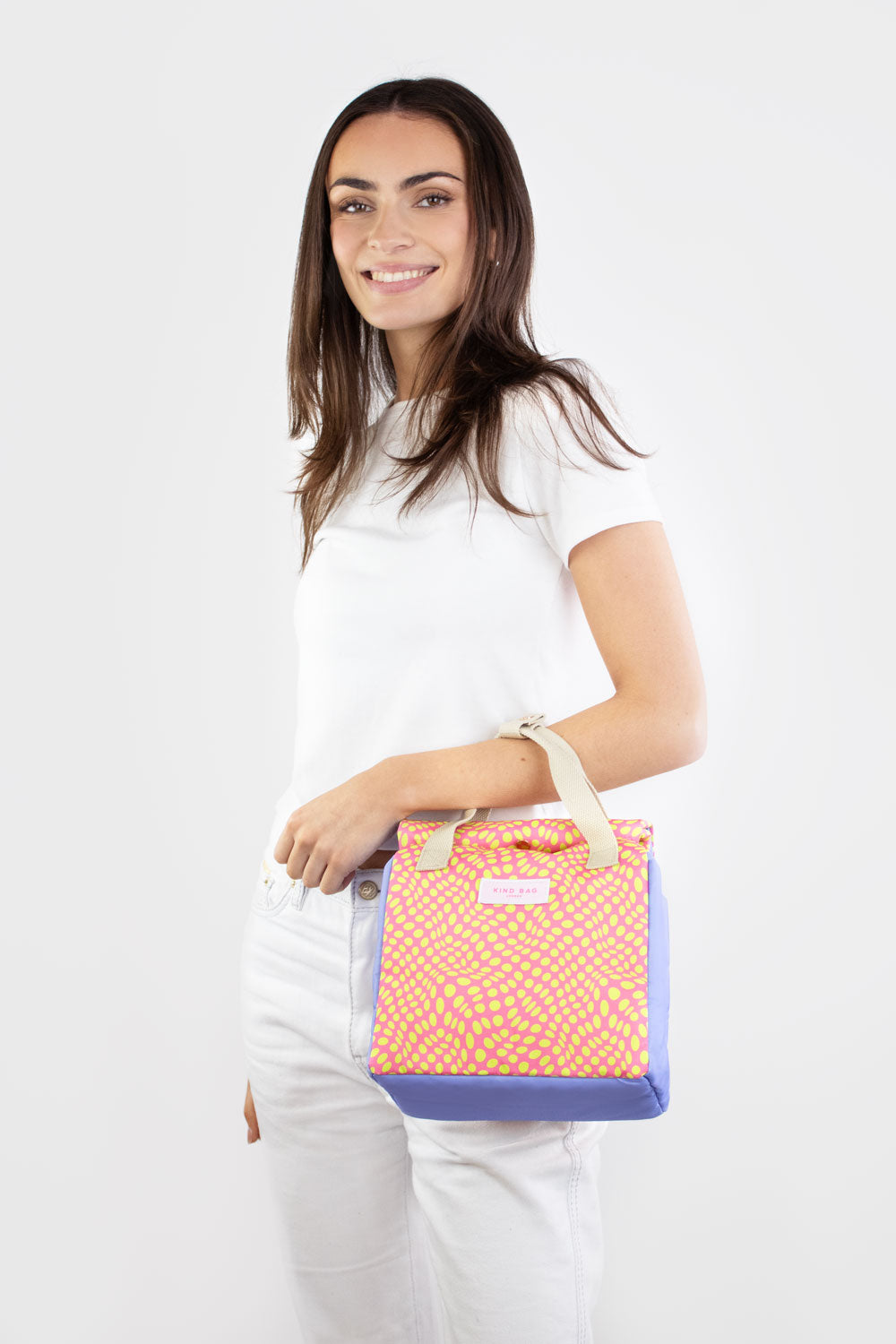 Lunch Bag | Twisted Polka Pink and Yellow