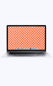 Pink and Orange Checkerboard | Digital Laptop Wallpaper