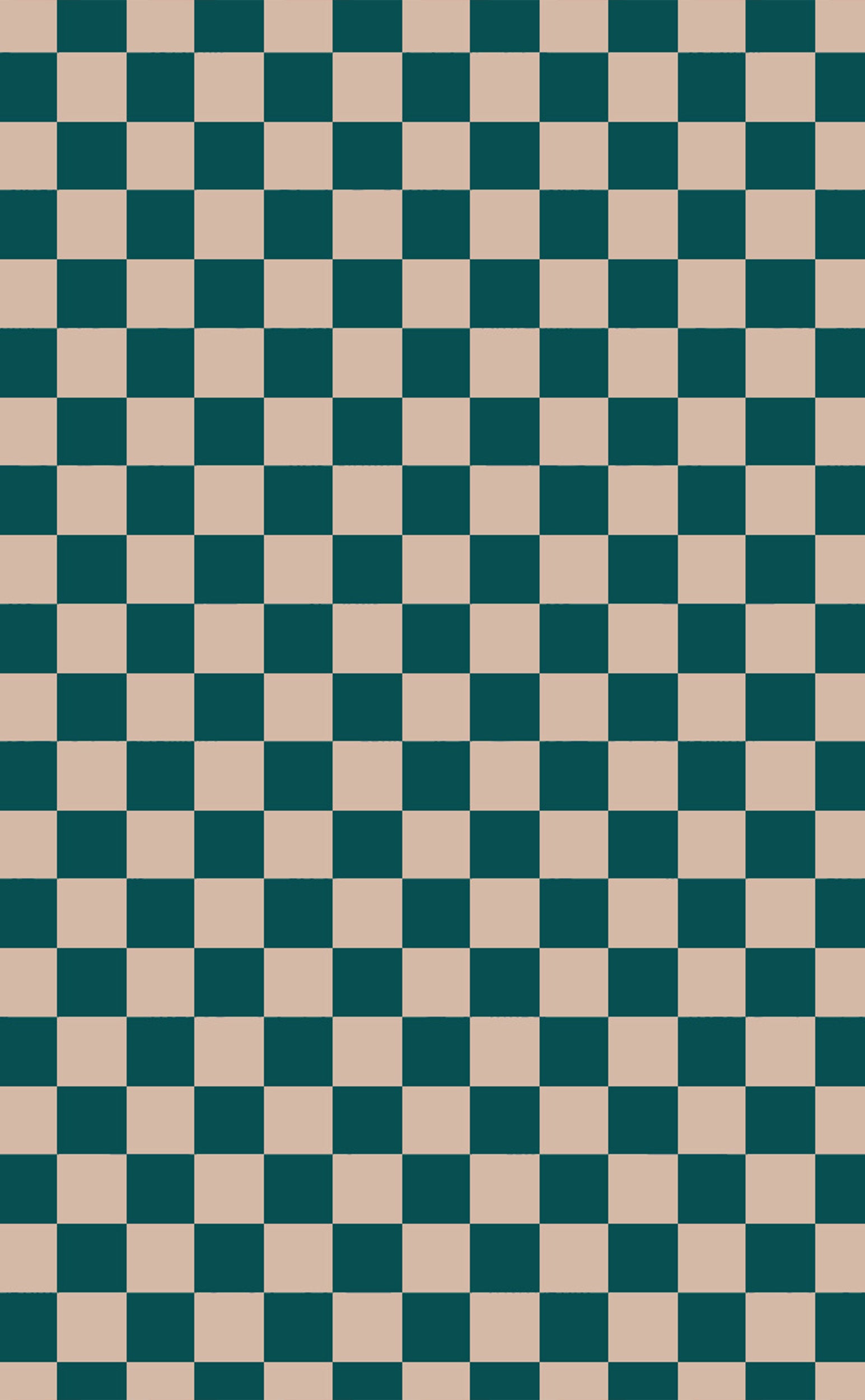 Teal and Beige Checkerboard | Digital Laptop Wallpaper