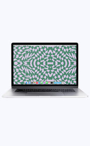 Green Wavy Check | Digital Laptop Wallpaper