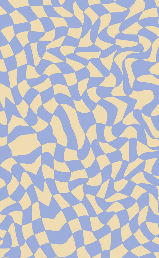 Blue Wavy Check | Digital Laptop Wallpaper – Kind Bag