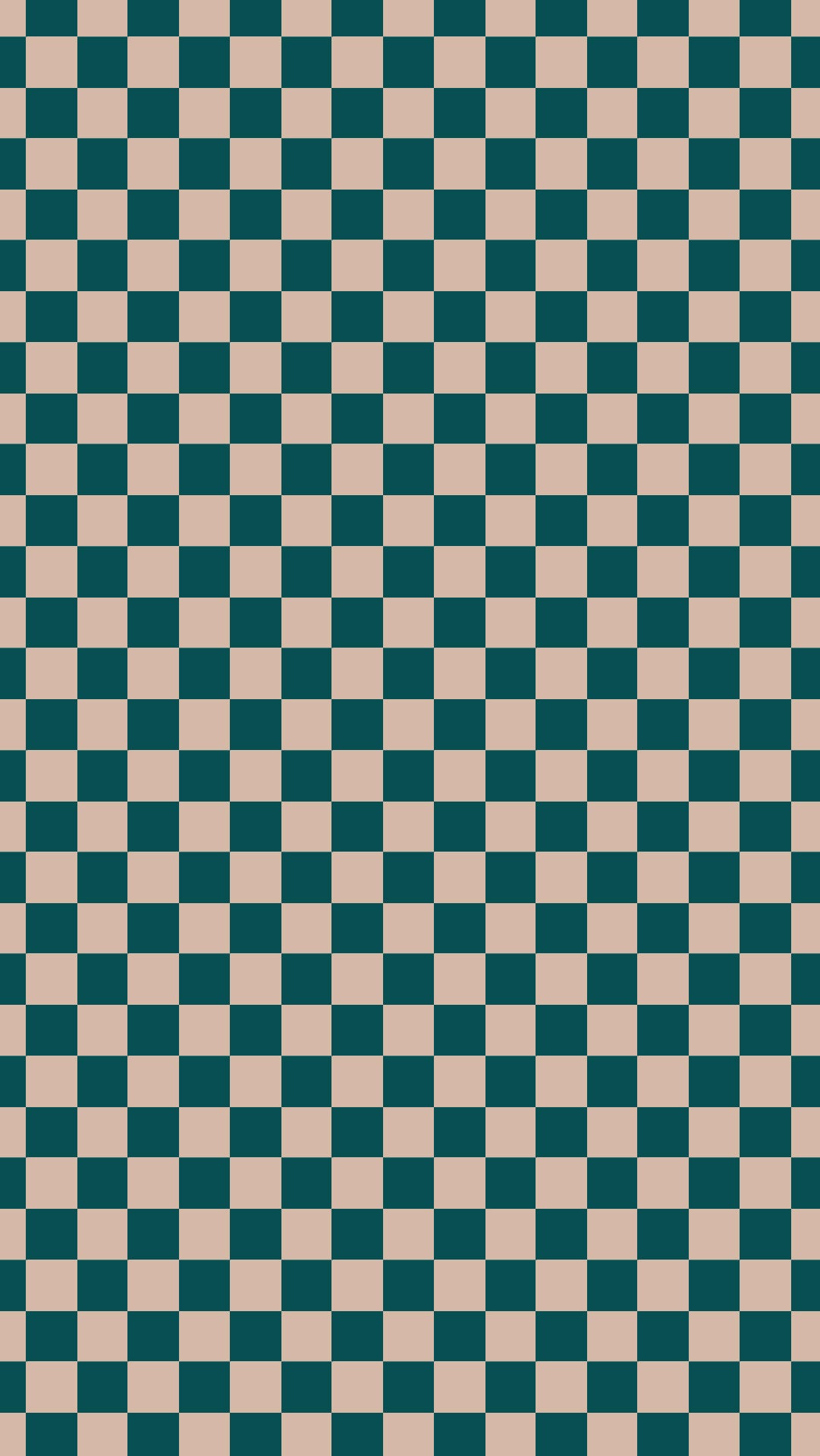 Teal and Beige Checkerboard | Digital Phone Wallpaper