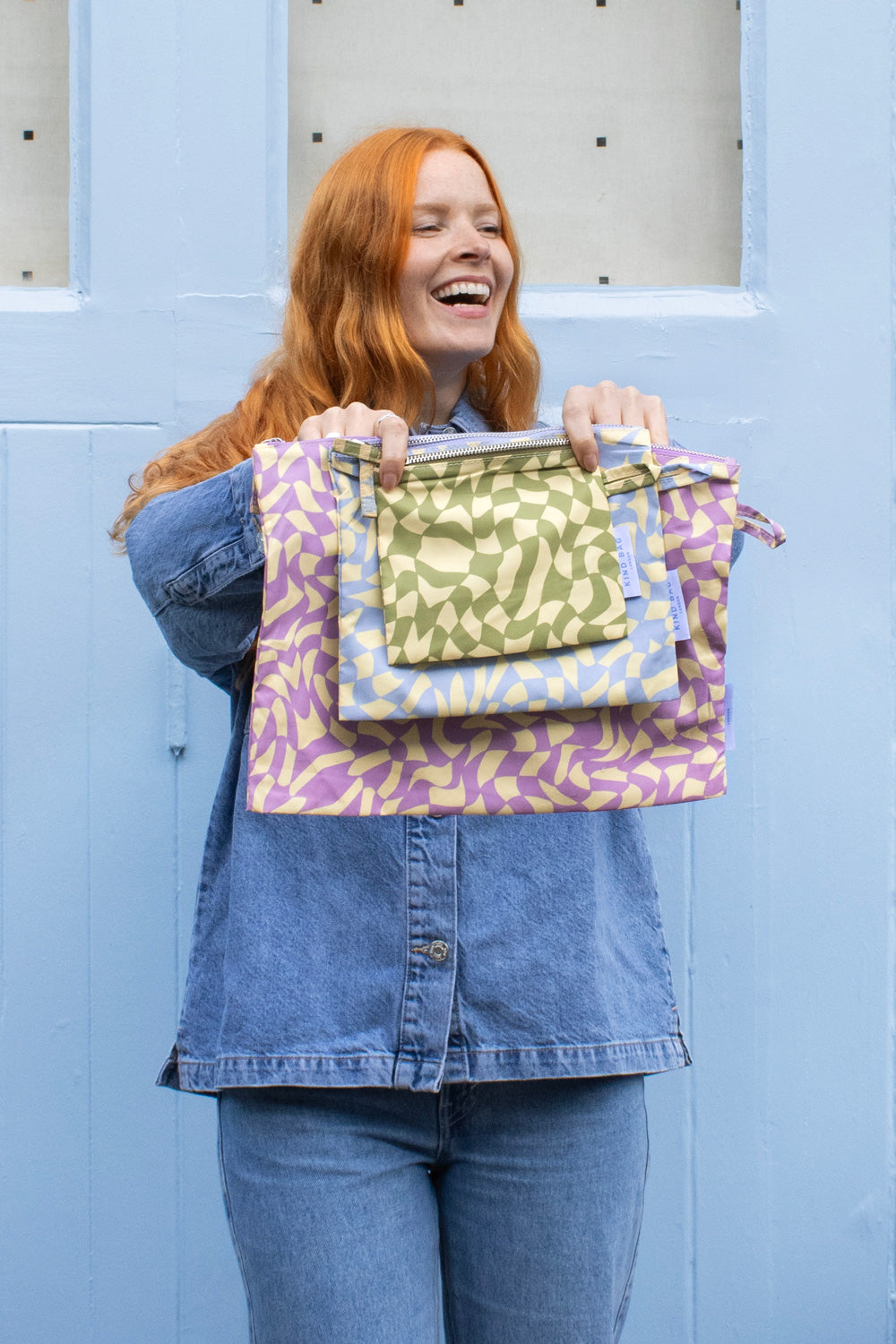 Pouches | Wavy Check | Set of 3 – Kind Bag