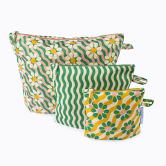 Pouches | Wavy Daisy | Set of 3
