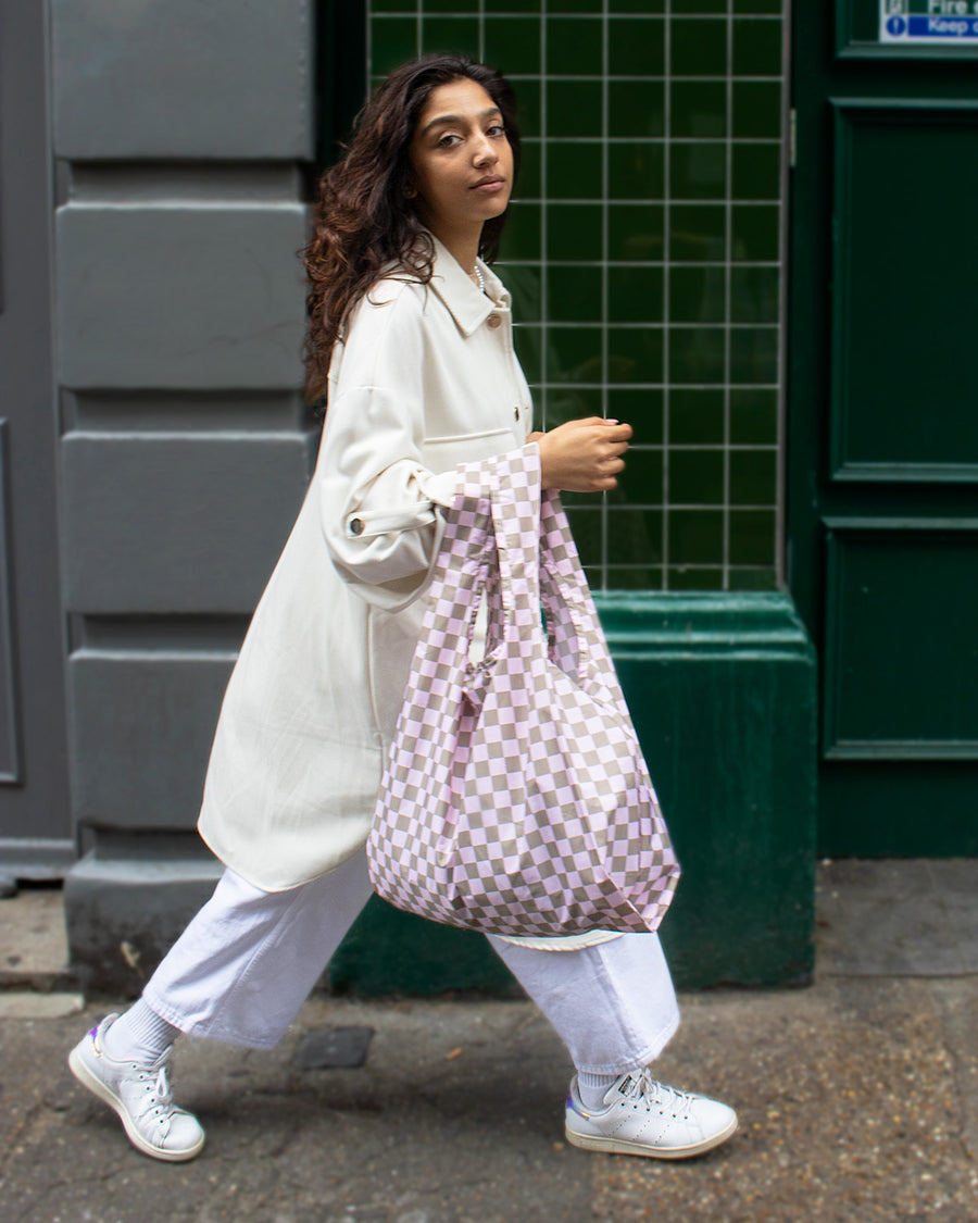 Checkerboard Pink & Beige | Medium