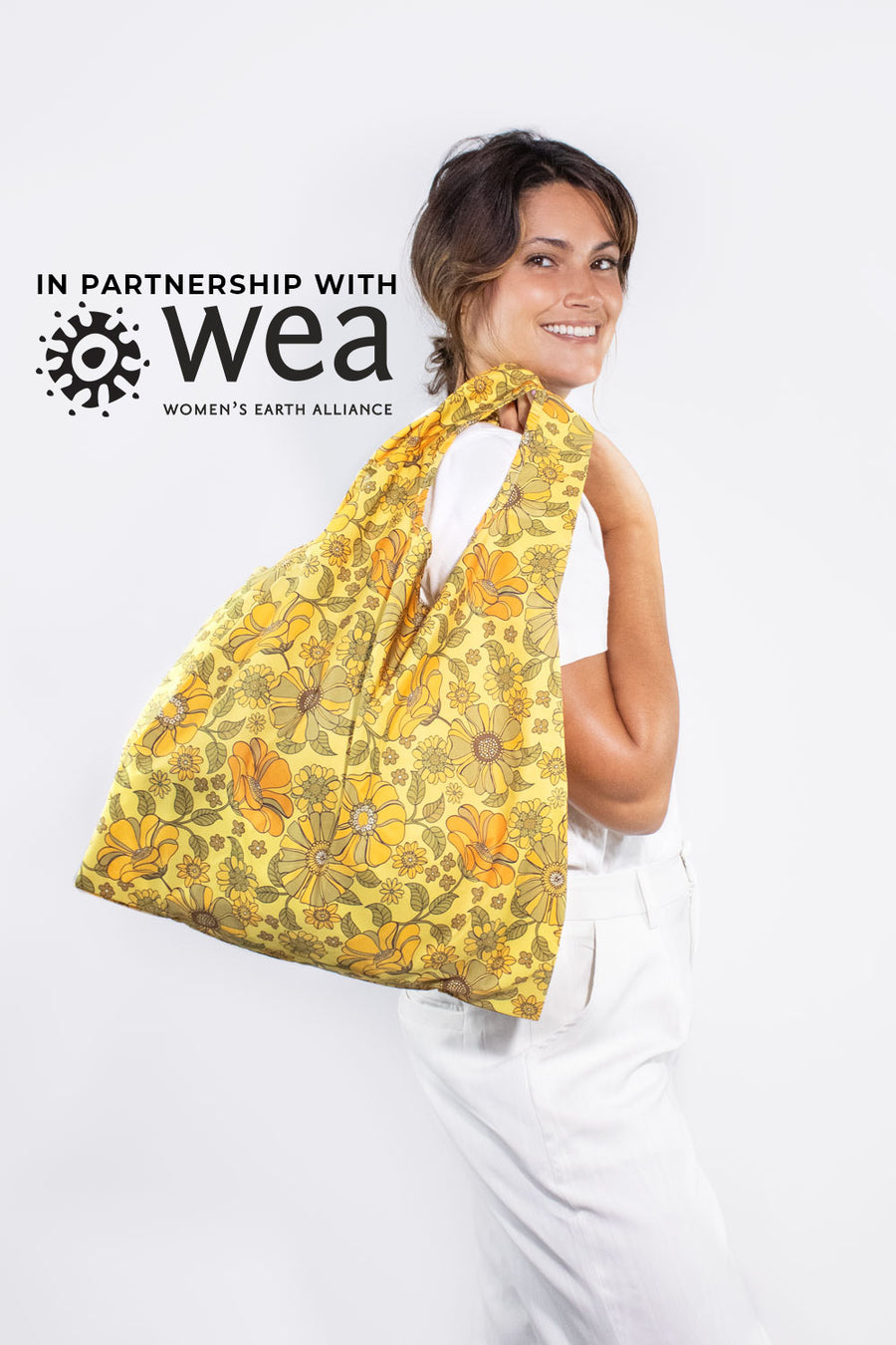 Retro Flowers | Medium Reusable Bag