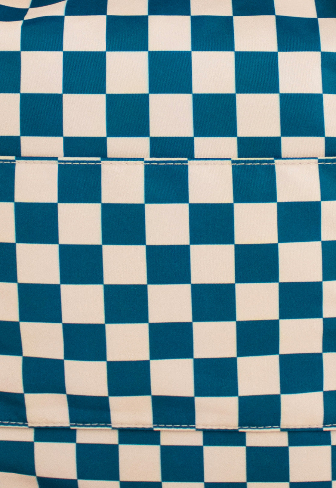 Weekender Carry-On Bag | Checkerboard Teal & Beige