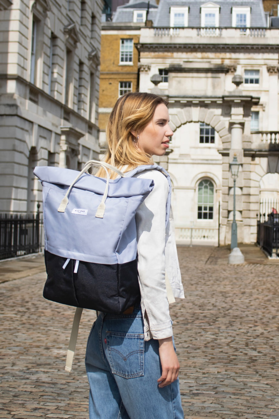 Light Grey & Black | “Hackney” 2.0 Backpack | Large