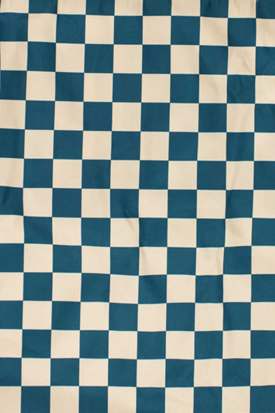 Checkerboard Teal & Beige | Recycled Tote