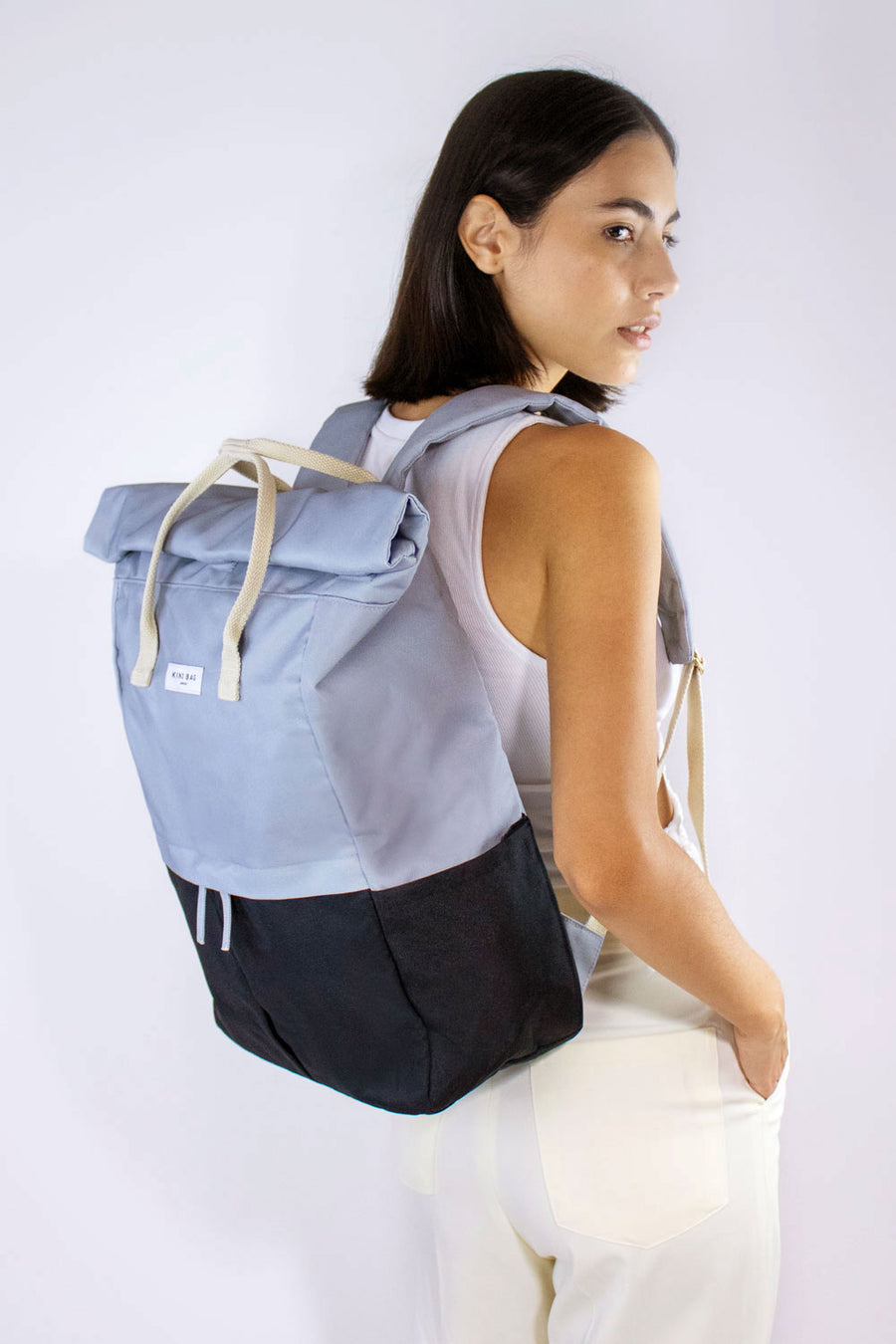 Light Grey & Black | “Hackney” 2.0 Backpack | Large