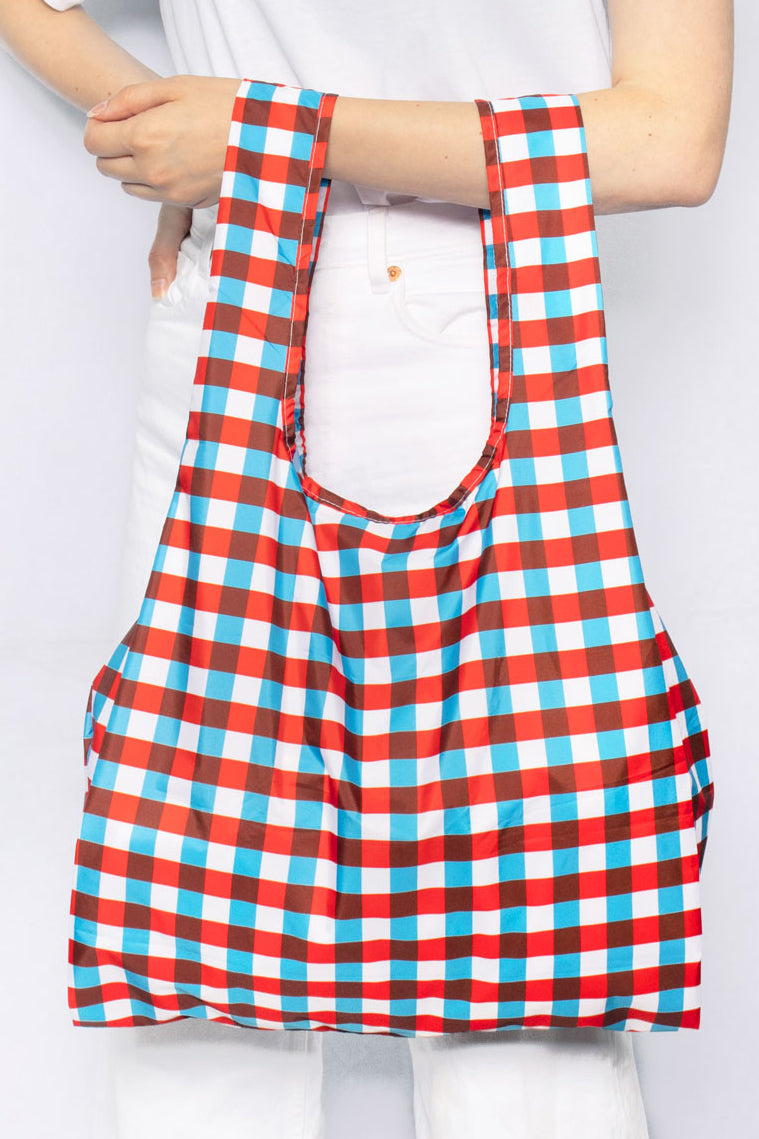 Tricolour Gingham | Medium Reusable Bag