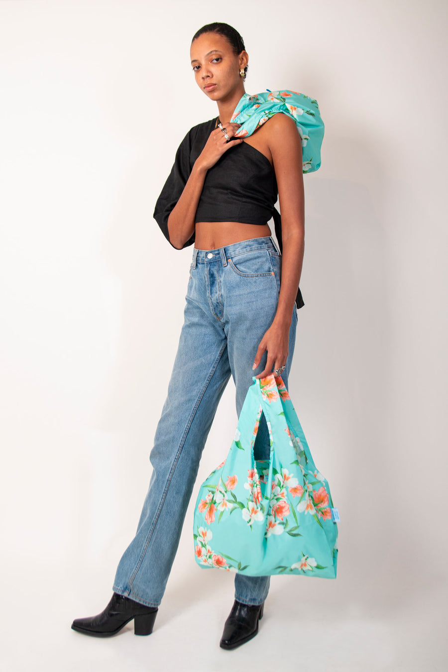 Floral - Mini & Medium Bundle - 100% recycled reusable bag - kind bag