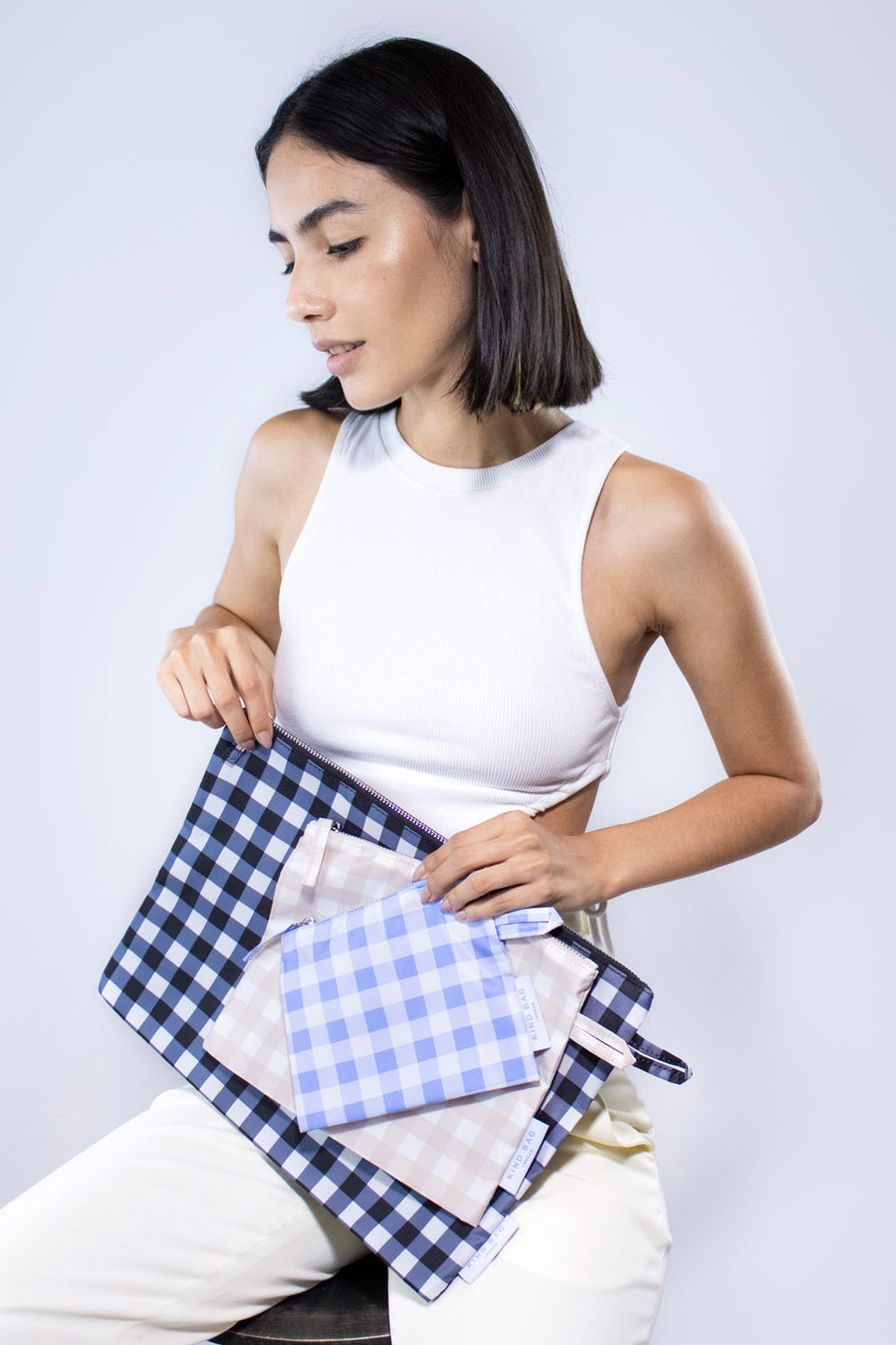 Pouches | Gingham | Set of 3
