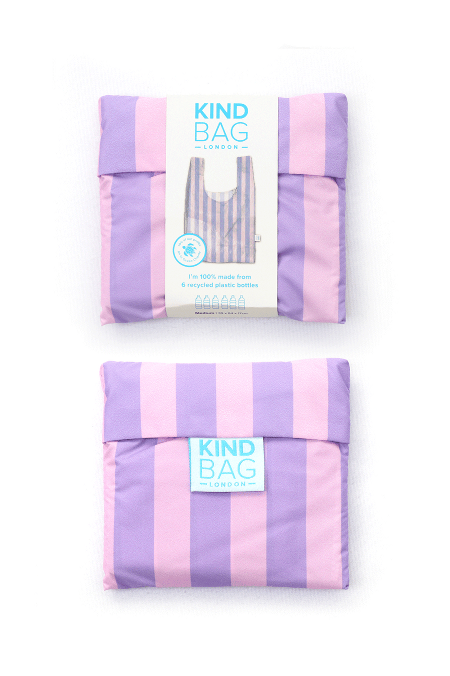 Purple Stripes | Medium Reusable Bag