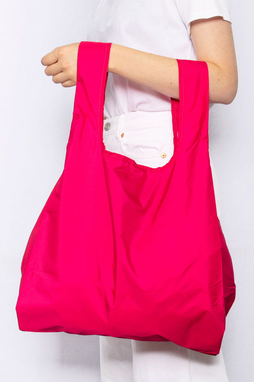 Kind Bag Berry Pink Reusable Bag On Shoulder