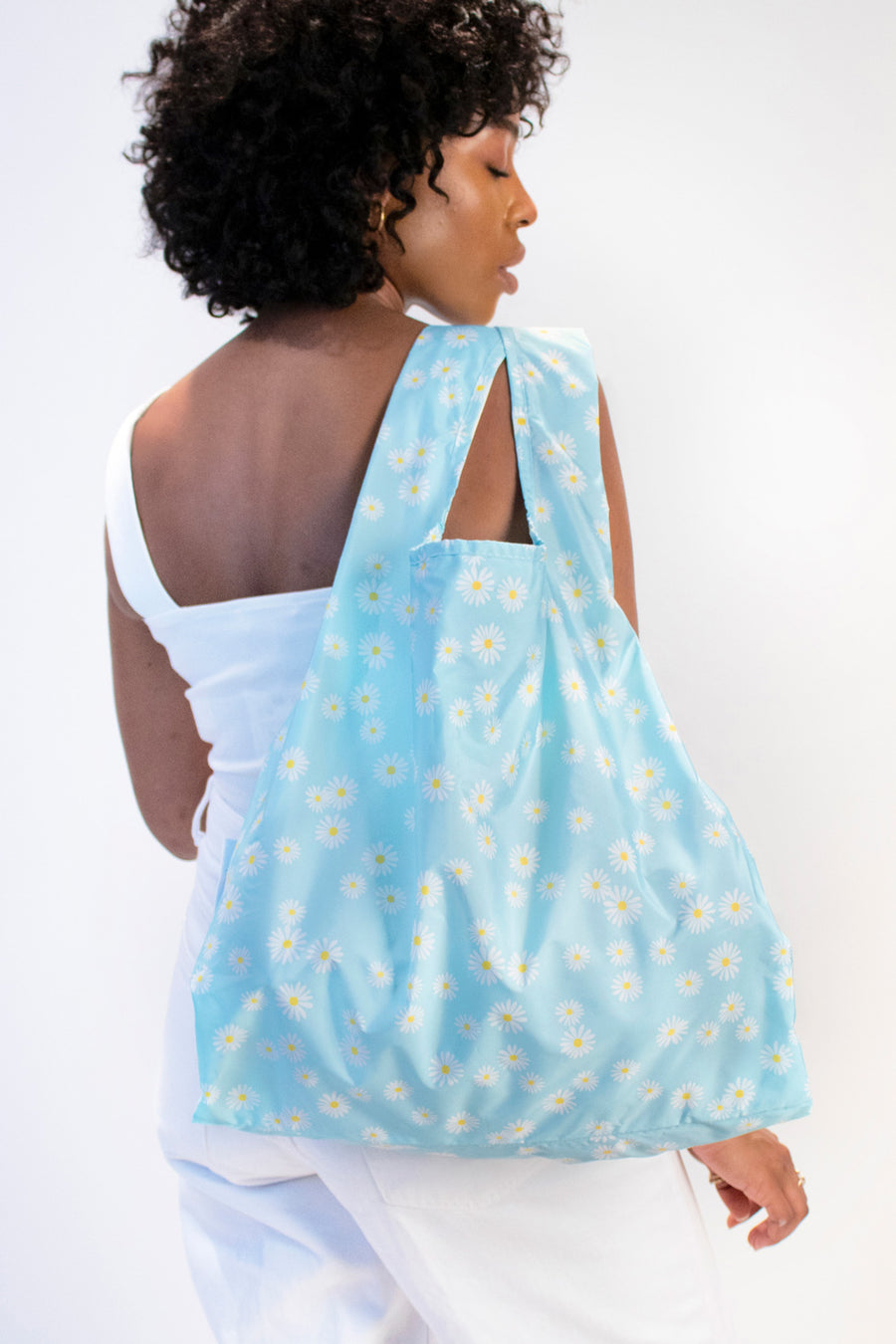 Kind Bag Daisy Blue Medium Reusable Bag 