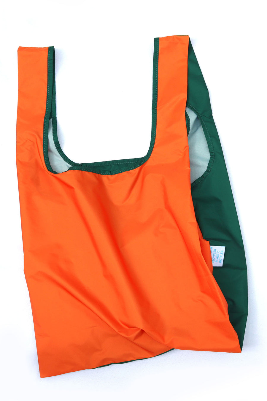 Kind Bag Bi-Colour Orange and Green Reusable Bag Flatlay